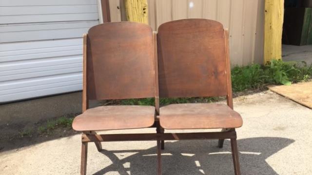 Rental store for 2 SEAT WOOD THEATER CHAIR VINTAGE in Auburn IN