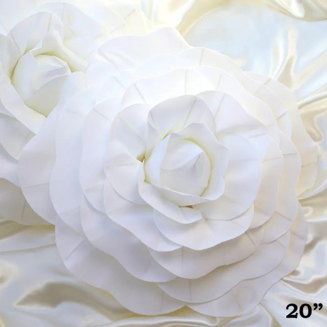 Rental store for 20  LG WHITE FOAM ROSE in Auburn IN