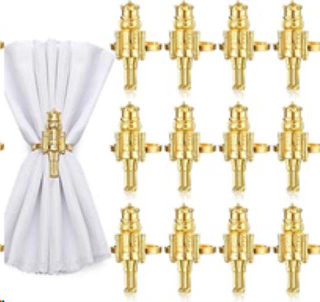 Rental store for GOLD NUTCRACKER NAPKIN RING in Auburn IN