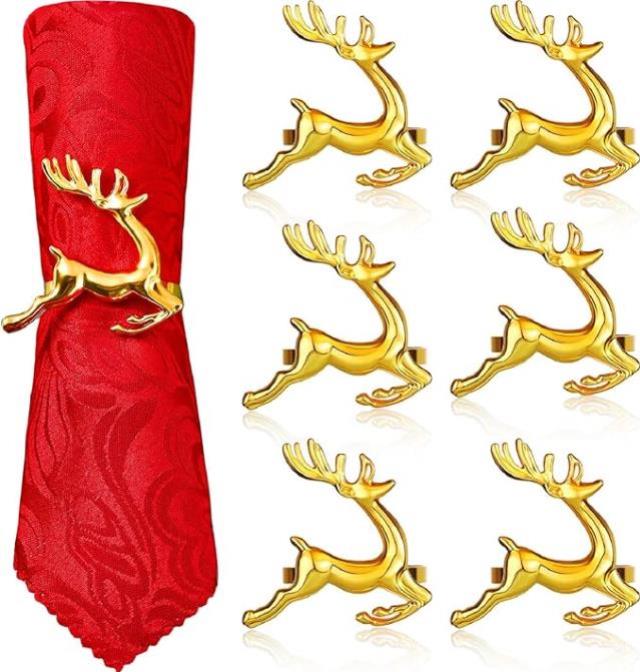 Rental store for GOLD REINDEER NAPKIN RING in Auburn IN