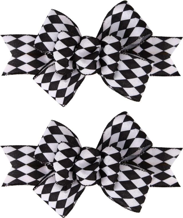 Rental store for black and white checkered bows in Auburn IN