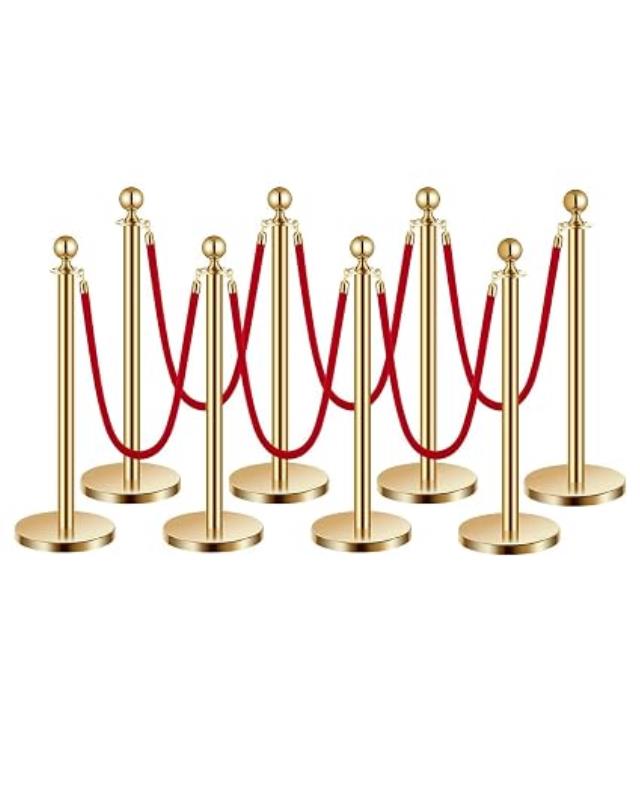 Rental store for 8 - GOLD STANTION W  RED ROPES in Auburn IN